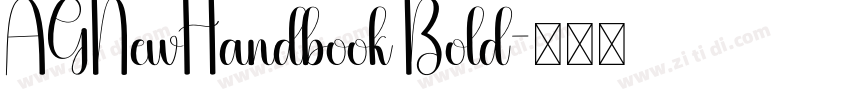 AGNewHandbook Bold字体转换